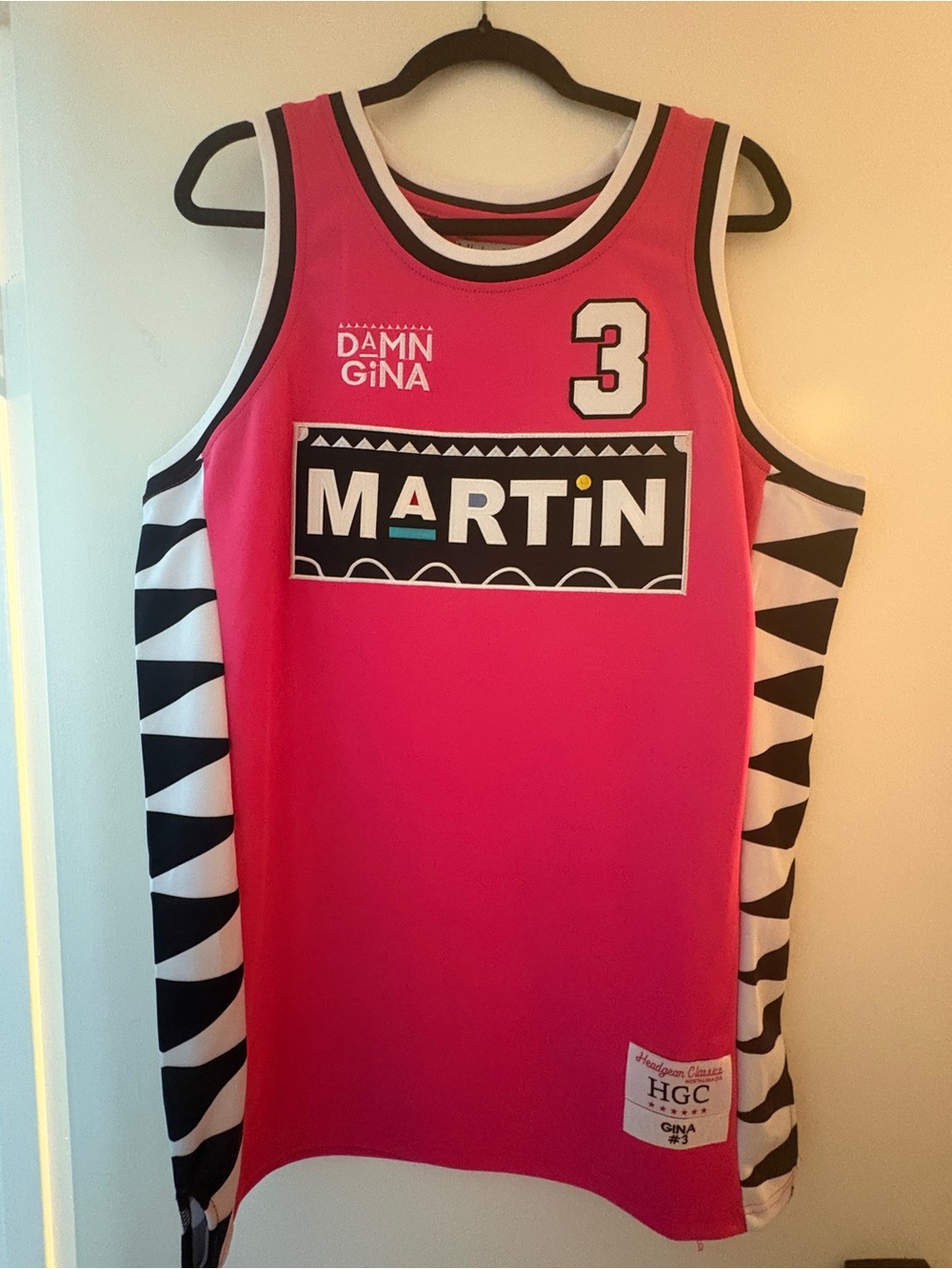 Headgear Classics Martin Pink Graphic Basketball Jersey